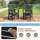 7 Pieces Patio Dining Set Outdoor HDPE Weather Resistant Table and Chairs Set by LJGDeals