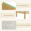 Fabric Dresser with 6 Drawers with 6 Folding Fabric Bins for Bedroom Living Room-Natural by LJGDeals