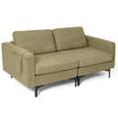 Modern Living Room Furniture Set: TV Stand + Sofa + Coffee Table + Side Table by LJGDeals