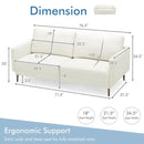 Modern Living Room Set: Loveseat Armchair Side Table & Coffee Table by LJGDeals