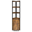 2-Piece Bathroom Storage Bundle: Over-the-Toilet Cabinet + Tall Corner Shelf