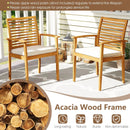 Acacia Wood 7-Piece Patio Dining Set with Umbrella Hole by LJGDeals