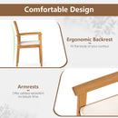 6 Pieces Outdoor Acacia Wood Dining Set with Umbrella Hole by LJGDeals