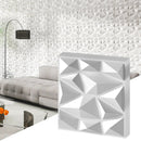 50-Pack 3D Wall Panels PVC Interior Wall Decoration with Diamond Accent-White by LJGDeals