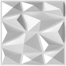 50-Pack 3D Wall Panels PVC Interior Wall Decoration with Diamond Accent-White by LJGDeals