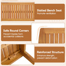 Acacia Wood Outdoor Table and Bench Chairs Set with 1.97 Inch Umbrella Hole by DirectDeals
