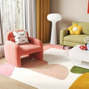 Living Room Deluxe Furniture Set-Accent Chair+Modular L-Shaped Sectional Sofa+LED Coffee Table by LJGDeals