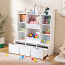 47" Children Bookcase Toy Storage Organizer Versatile Storage Cabinet-White by LJGDeals