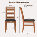 Set of 2 Wooden Dining Chair with Rubber Wood Legs for Living Room by LJGDeals