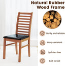 Set of 2 Wooden Dining Chair with Rubber Wood Legs for Living Room by LJGDeals