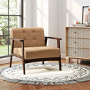 Rubber Wood Frame Accent Chair with Armrest for Living Room by LJGDeals