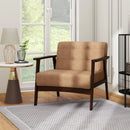 Rubber Wood Frame Accent Chair with Armrest for Living Room by LJGDeals