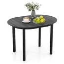 43 Inch Wooden Dining Table with Rubber Wood Legs for 2-4 People-Black by LJGDeals