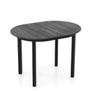43 Inch Wooden Dining Table with Rubber Wood Legs for 2-4 People-Black by LJGDeals