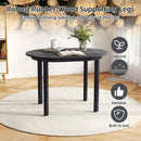 43 Inch Wooden Dining Table with Rubber Wood Legs for 2-4 People-Black by LJGDeals