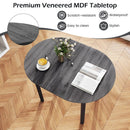 43 Inch Wooden Dining Table with Rubber Wood Legs for 2-4 People-Black by LJGDeals
