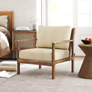 Modern Accent Chair & Tempered Glass Oval Side Coffee Table Set by LJGDeals