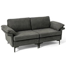 Modern Fabric Sofa and Accent Chair with 2 Side Table for Living Room by LJGDeals