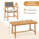 7-Piece Patio Dining Set for 6 People Farmhouse Furniture by LJGDeals