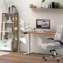 Compact Standing Desk and Executive Chair Set with Memory Heights by LJGDeals