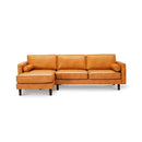 4-Piece Home Furniture Set with 2 Swivel Bar Stools Kitchen Sideboard Sectional Sofa & Glass Coffee Table by LJGDeals