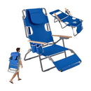 3-IN-1 Foldable Beach Chair with Footrest and Adjustable Backrest by LJGDeals