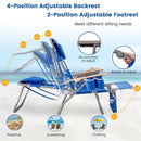 3-IN-1 Foldable Beach Chair with Footrest and Adjustable Backrest by LJGDeals