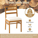 7 Pieces Patio Acacia Wood Dining Set Outdoor Rectangular Table and Chairs Set by LJGDeals