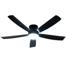 52 Inch Ceiling Fan with Lights and Remote Control with 6 Speeds-Black by LJGDeals