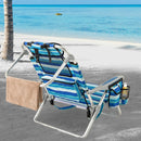 Folding Beach Chair with 4-Position Adjustable Backrest by LJGDeals