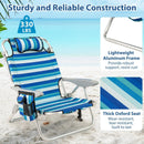 Folding Beach Chair with 4-Position Adjustable Backrest by LJGDeals