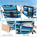 Folding Beach Chair with 4-Position Adjustable Backrest by LJGDeals