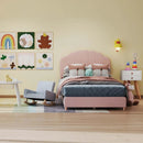 Children’s Room Furniture Bundle: Twin Pink Bed Blue & Pink Rocking Chairs Storage End Table by LJGDeals