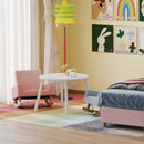 Children’s Room Furniture Bundle: Twin Pink Bed Blue & Pink Rocking Chairs Storage End Table