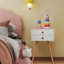 Children’s Room Furniture Bundle: Twin Pink Bed Blue & Pink Rocking Chairs Storage End Table by LJGDeals