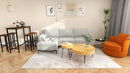 8-Piece Complete Industrial and Modern Living and Dining Room Set by LJGDeals
