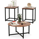 Modern Furniture Set with 2 Dining Chairs Computer Desk and 3 Pieces Coffee Tables by LJGDeals