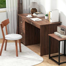 Modern Furniture Set with 2 Dining Chairs Computer Desk and 3 Pieces Coffee Tables by LJGDeals