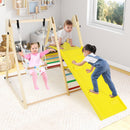 4-in-1 Indoor Jungle Gym with Baby Swing and Climbing Ramp