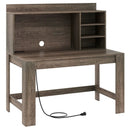 Modern Computer Desk with Hutch and Storage Shelves by LJGDeals