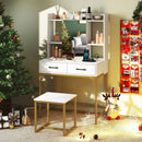 Vanity Desk with Storage Drawers and Charging Station by LJGDeals