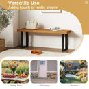 3 Pieces Patio Dining Table Set 63‚Äù Rectangle Table and 2 Backless Bench by LJGDeals