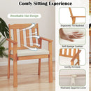 7 Pieces Patio Dining Table Set 63‚Äù Rectangle Table and 6 Acacia Wood Armchairs by LJGDeals