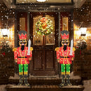 Set of 2 5 FT Lighted Christmas Nutcracker with Glitter Sword by LJGDeals
