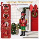 Set of 2 5 FT Lighted Christmas Nutcracker with Glitter Sword by LJGDeals