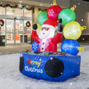6 Feet Inflatable DJ Santa with Rotating Music Light and Flashing LEDs by LJGDeals