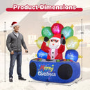 6 Feet Inflatable DJ Santa with Rotating Music Light and Flashing LEDs by LJGDeals