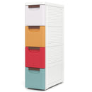 4-Drawer Rolling Organizer Unit Narrow Storage Cabinet with Built-In Wheels for Small Space-Colorful by LJGDeals