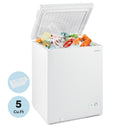 141 L/5 Cu.Ft Compact Chest Freezer with 7-Gear Adjustable Temperature-White by LJGDeals