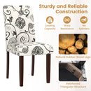 Button Tufted Fabric Upholstered Wooden Dining Chair Set of 2 with High Curved Back by LJGDeals